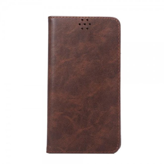 Huawei Mate 8 Schicke, magnetische Crazy Horse Leder Handy Hülle mit Standfunktion - kaffeefarben