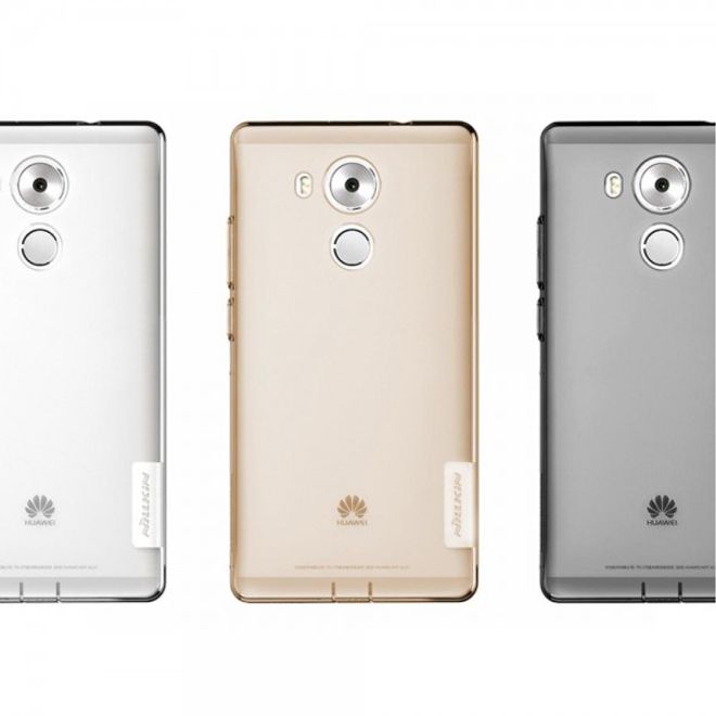 Huawei Mate 8 Ultradünne, elastische Plastik Case Hülle von Nillkin - braun