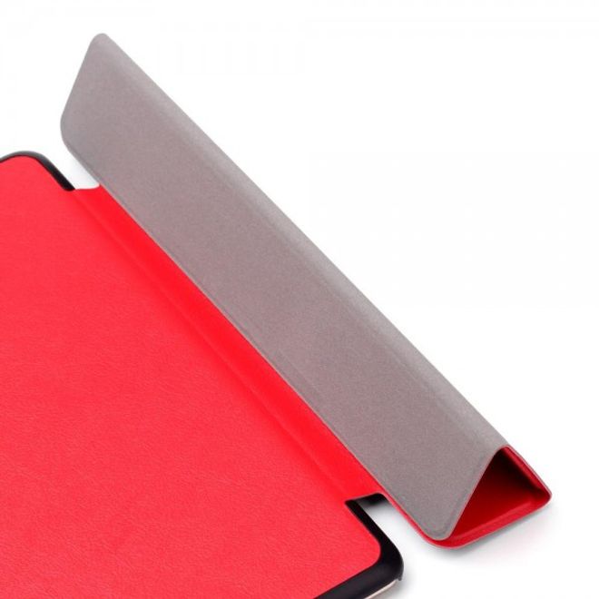 Huawei MediaPad M2 8.0 Dreifach faltbare Leder Case Hülle mit Litchitextur und Standfunktion - rot
