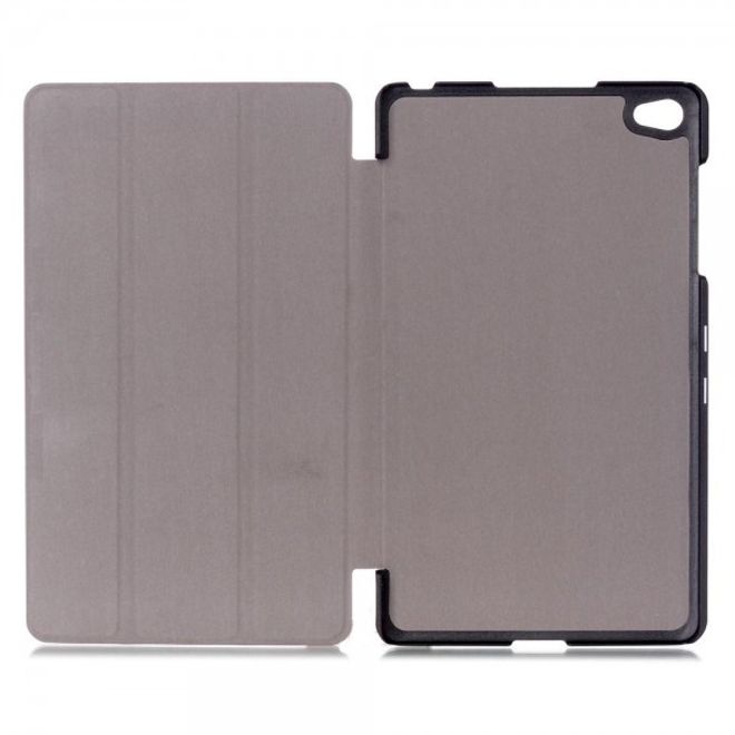 Huawei MediaPad M2 8.0 Dreifach faltbare Leder Case Hülle mit Litchitextur und Standfunktion - rot