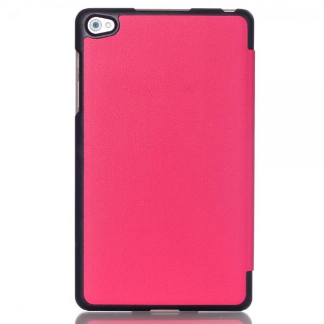 Huawei MediaPad M2 8.0 Dreifach faltbare Leder Case Hülle mit Litchitextur und Standfunktion - rosa