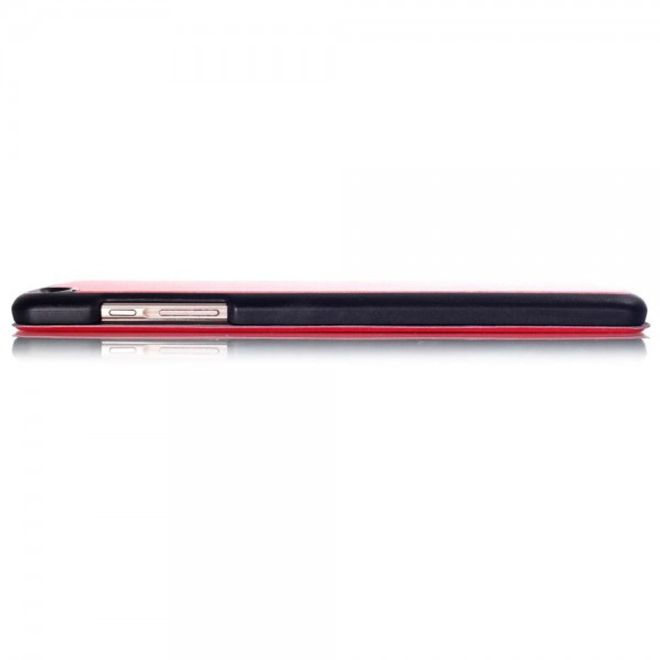 Huawei MediaPad M2 8.0 Dreifach faltbare Leder Case Hülle mit Litchitextur und Standfunktion - rot