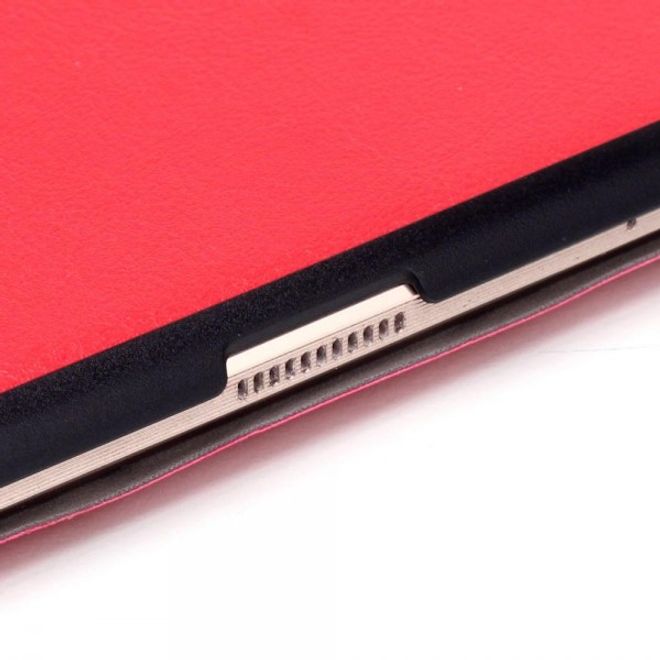 Huawei MediaPad M2 8.0 Dreifach faltbare Leder Case Hülle mit Litchitextur und Standfunktion - rot