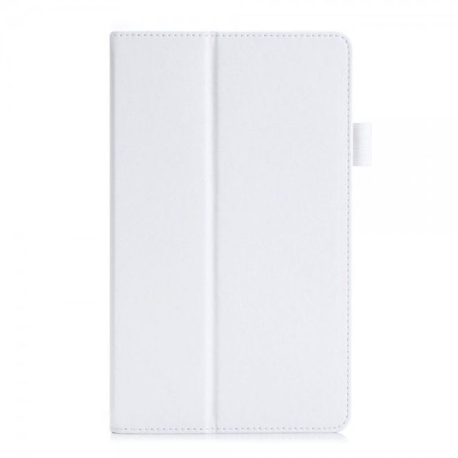 Huawei MediaPad M2 8.0 Schicke Leder Cover Hülle mit Standfunktion und Handschlaufe - weiss