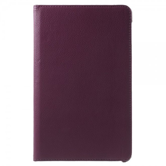 Huawei MediaPad T1 10 Rotierbare Leder Cover Hülle mit Litchitextur und Standfunktion - purpur