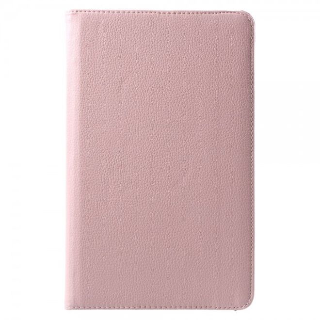 Huawei MediaPad T1 10 Rotierbare Leder Cover Hülle mit Litchitextur und Standfunktion - pink