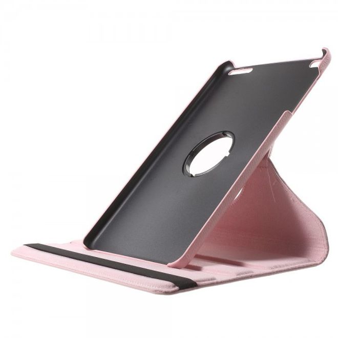 Huawei MediaPad T1 10 Rotierbare Leder Cover Hülle mit Litchitextur und Standfunktion - pink
