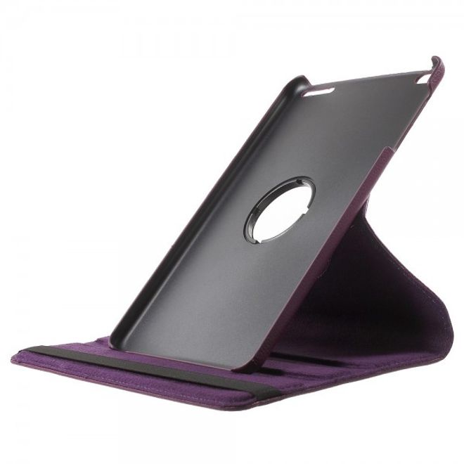 Huawei MediaPad T1 10 Rotierbare Leder Cover Hülle mit Litchitextur und Standfunktion - purpur
