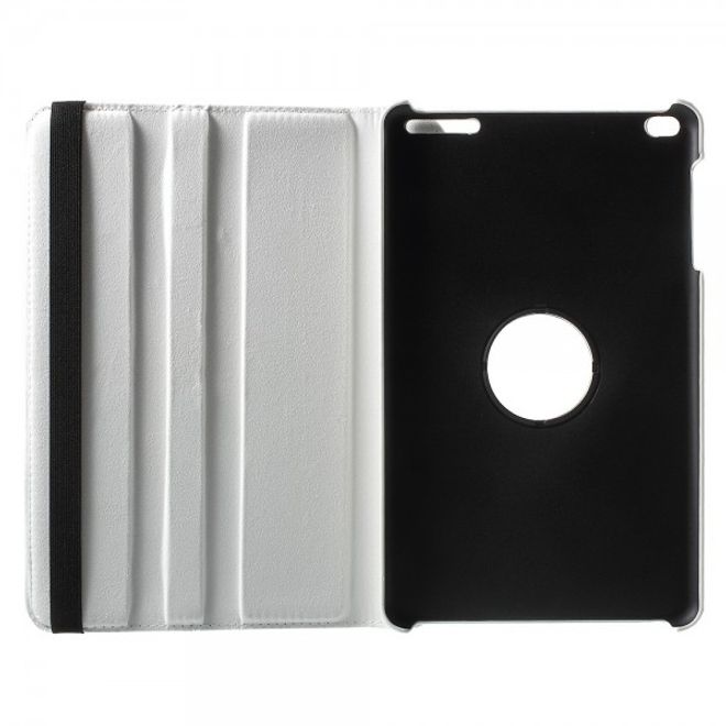 Huawei MediaPad T1 10 Rotierbare Leder Cover Hülle mit Litchitextur und Standfunktion - weiss