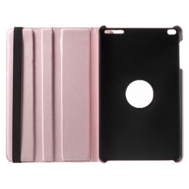 Huawei MediaPad T1 10 Rotierbare Leder Cover Hülle mit Litchitextur und Standfunktion - pink