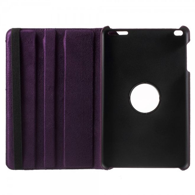 Huawei MediaPad T1 10 Rotierbare Leder Cover Hülle mit Litchitextur und Standfunktion - purpur