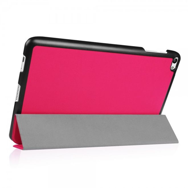Huawei MediaPad T2 10.0 Pro Dreifach faltbare Leder Smart Case Hülle mit Standfunktion - rosa