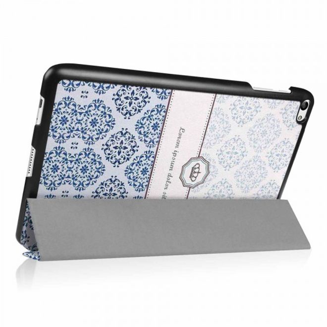 Huawei MediaPad T2 10.0 Pro Dreifach faltbare Leder Flip Case Hülle mit Damask Muster