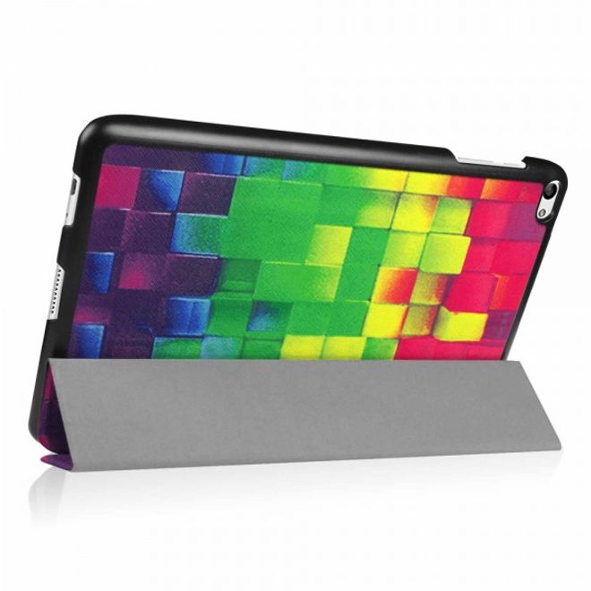Huawei MediaPad T2 10.0 Pro Dreifach faltbare Leder Flip Case Hülle mit geometrischen 3D Figuren
