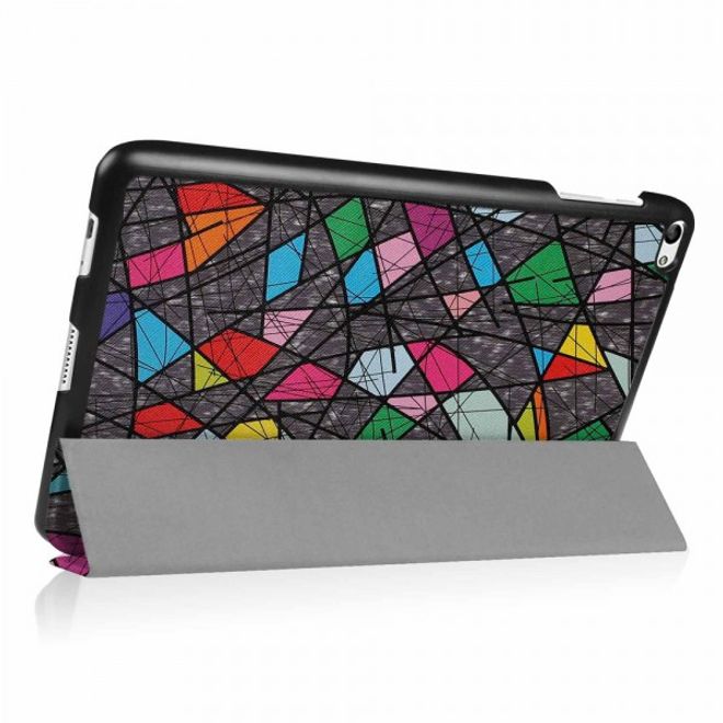 Huawei MediaPad T2 10.0 Pro Dreifach faltbare Leder Flip Case Hülle - Geometrisches Muster