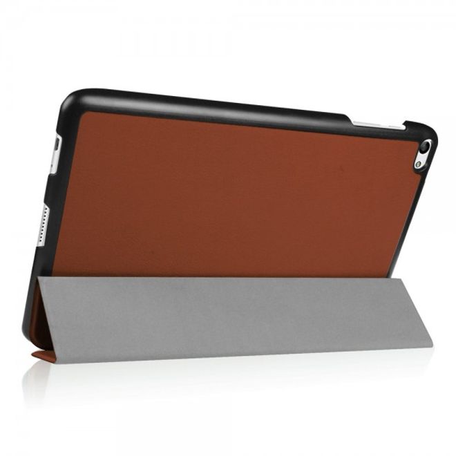 Huawei MediaPad T2 10.0 Pro Dreifach faltbare Leder Smart Case Hülle mit Standfunktion - braun
