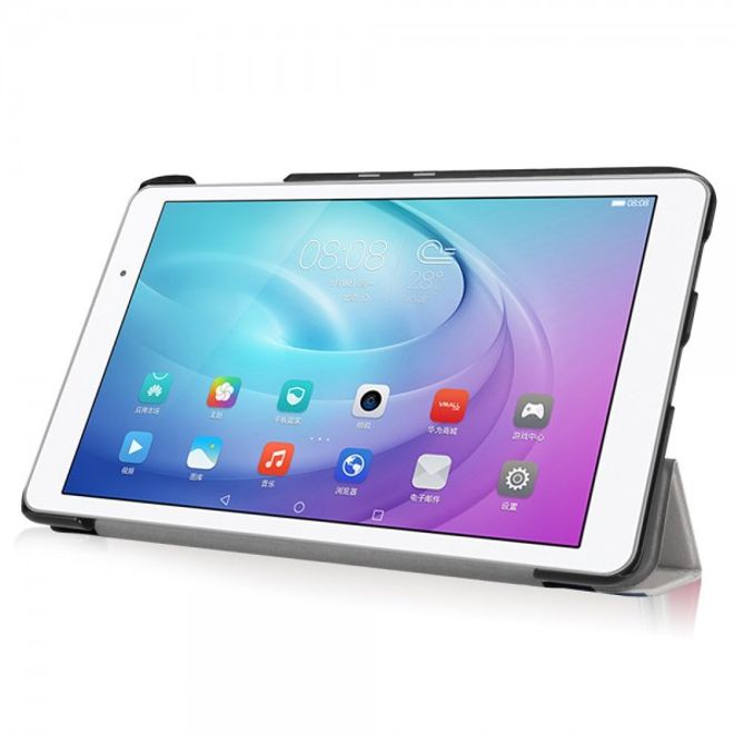 Huawei MediaPad T2 10.0 Pro Dreifach faltbare Leder Flip Case Hülle mit gruseligem Monster