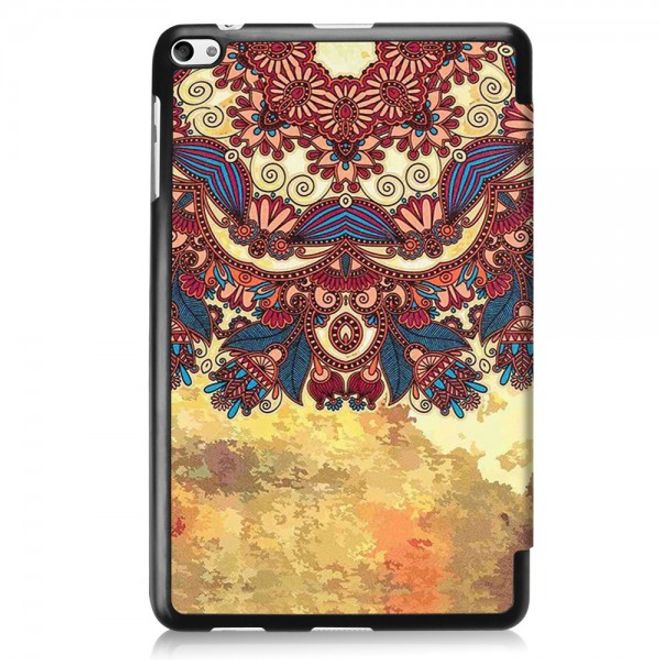 Huawei MediaPad T2 10.0 Pro Dreifach faltbare Leder Flip Case Hülle mit Blumen im Retrolook