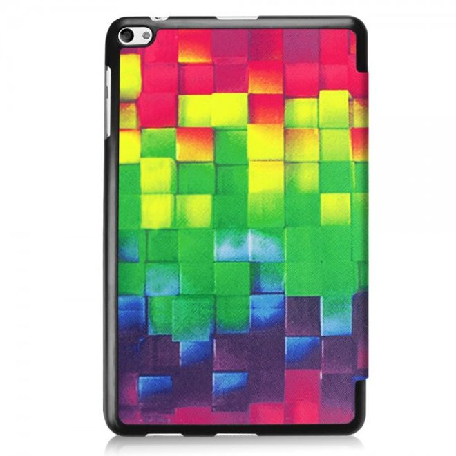 Huawei MediaPad T2 10.0 Pro Dreifach faltbare Leder Flip Case Hülle mit geometrischen 3D Figuren
