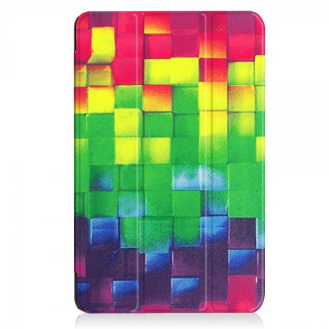 Huawei MediaPad T2 10.0 Pro Dreifach faltbare Leder Flip Case Hülle mit geometrischen 3D Figuren