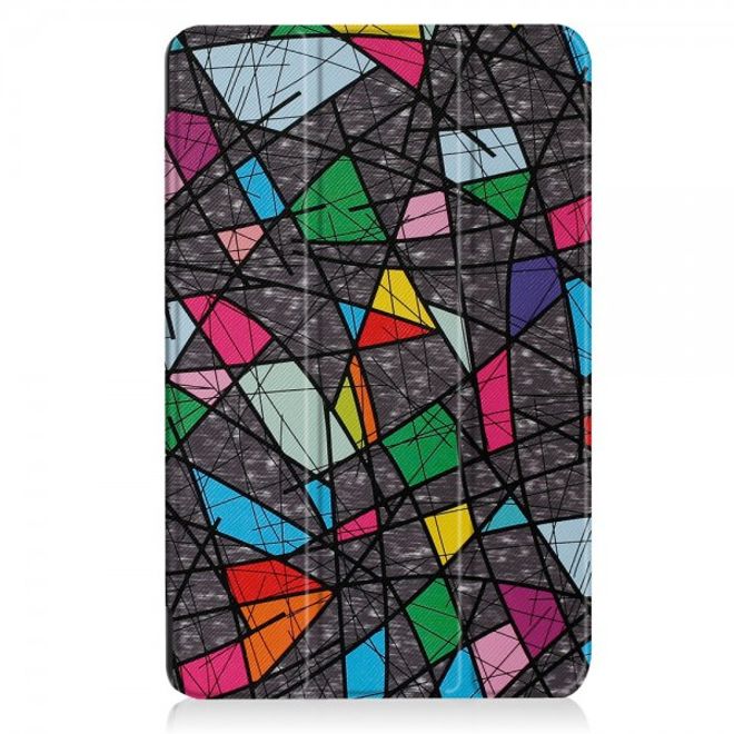 Huawei MediaPad T2 10.0 Pro Dreifach faltbare Leder Flip Case Hülle - Geometrisches Muster