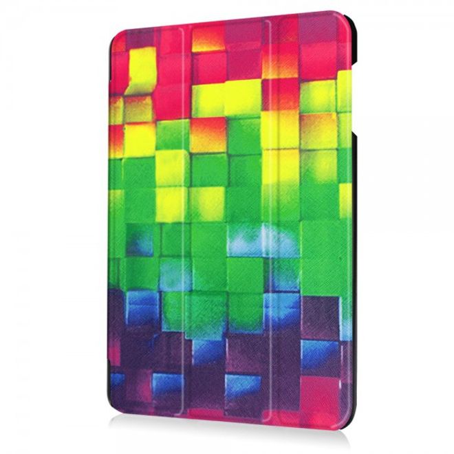 Huawei MediaPad T2 10.0 Pro Dreifach faltbare Leder Flip Case Hülle mit geometrischen 3D Figuren