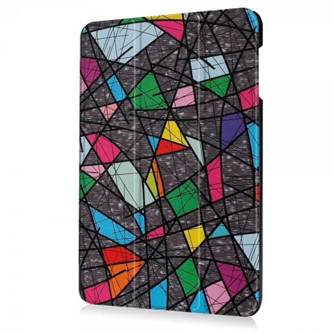 Huawei MediaPad T2 10.0 Pro Dreifach faltbare Leder Flip Case Hülle - Geometrisches Muster