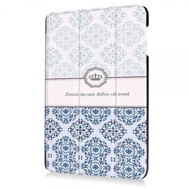 Huawei MediaPad T2 10.0 Pro Dreifach faltbare Leder Flip Case Hülle mit Damask Muster