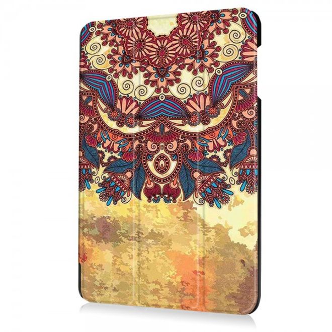 Huawei MediaPad T2 10.0 Pro Dreifach faltbare Leder Flip Case Hülle mit Blumen im Retrolook