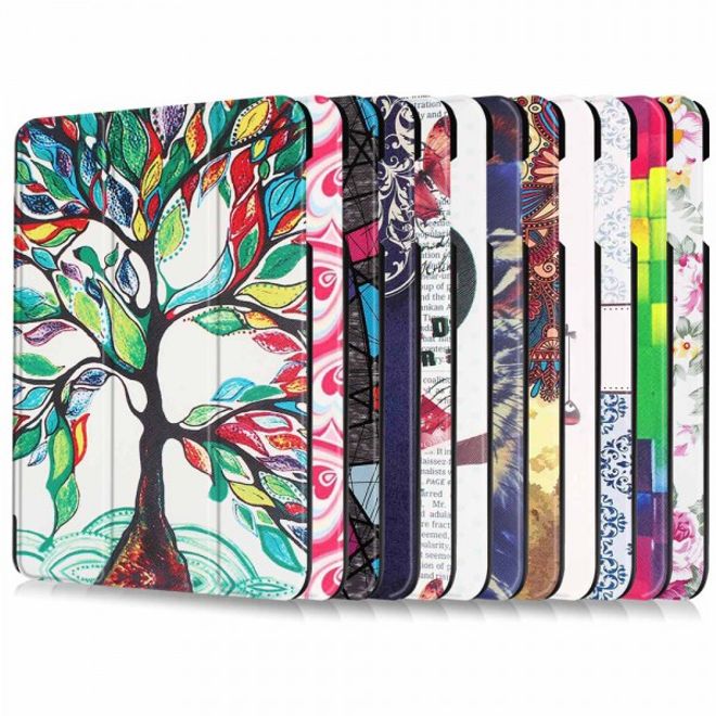 Huawei MediaPad T2 10.0 Pro Dreifach faltbare Leder Flip Case Hülle mit Damask Muster