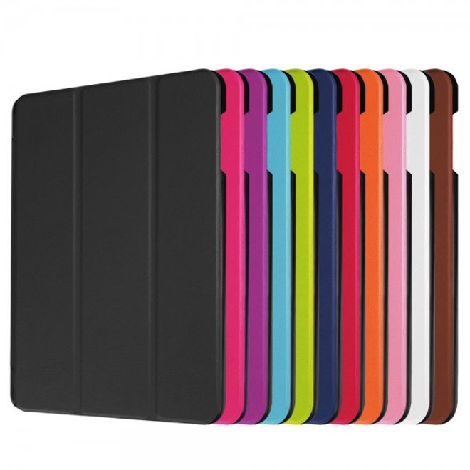 Huawei MediaPad T2 10.0 Pro Dreifach faltbare Leder Smart Case Hülle mit Standfunktion - pink