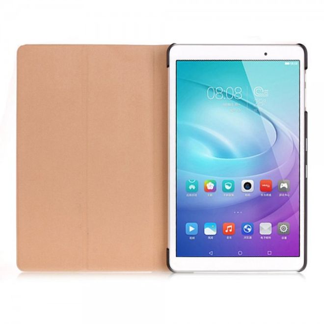 Huawei MediaPad T2 10.0 Pro Leder Cover Hülle mit sandartiger Oberfläche und Standfunktion - dunkelblau