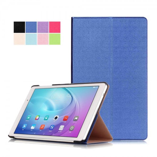 Huawei MediaPad T2 10.0 Pro Leder Cover Hülle mit sandartiger Oberfläche und Standfunktion - dunkelblau