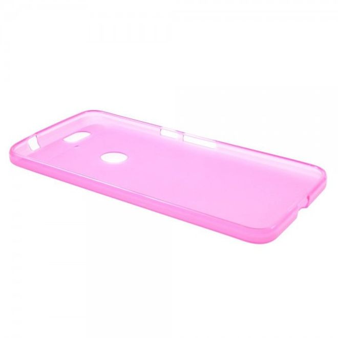 Huawei Nexus 6P Elastisches, mattes Plastik Case Handycover - rosa