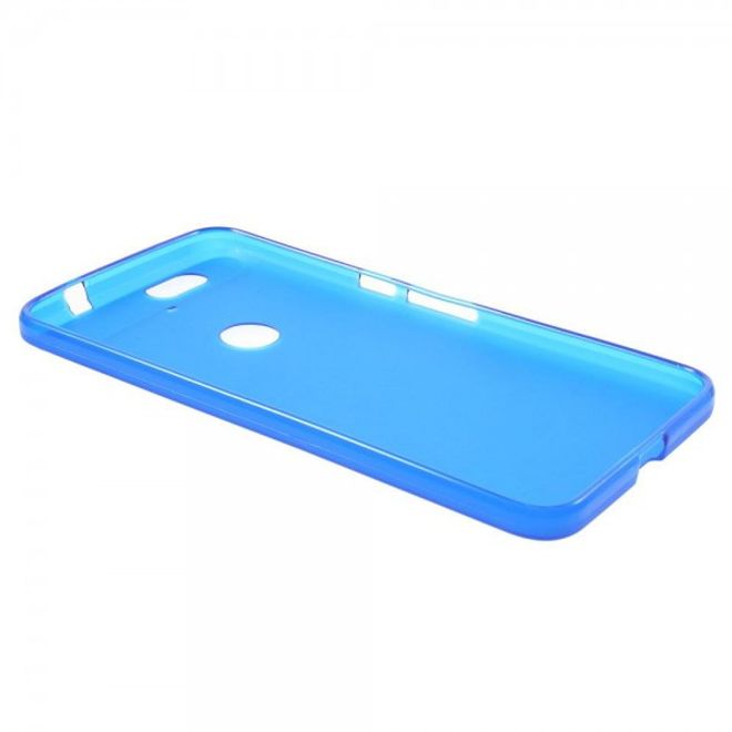 Huawei Nexus 6P Elastisches, mattes Plastik Case Handycover - blau