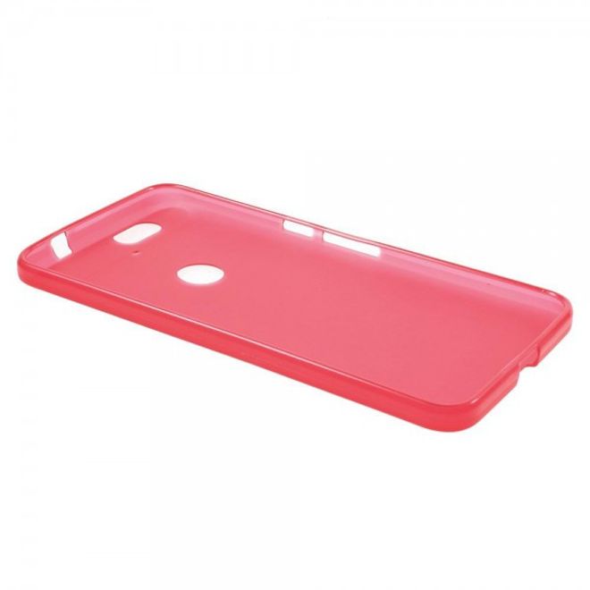 Huawei Nexus 6P Elastisches, mattes Plastik Case Handycover - rot