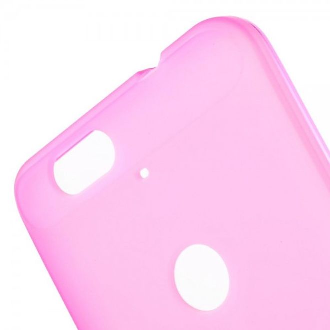 Huawei Nexus 6P Elastisches, mattes Plastik Case Handycover - rosa