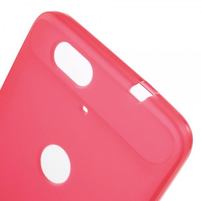 Huawei Nexus 6P Elastisches, mattes Plastik Case Handycover - rot