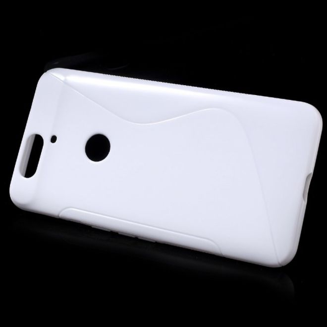 Huawei Nexus 6P Elastisches Plastik Case S-Shape - weiss