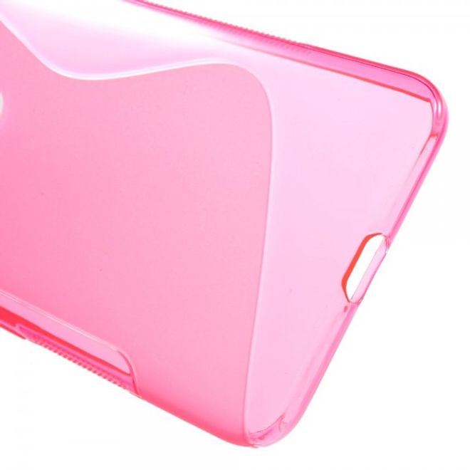 Huawei Nexus 6P Elastisches Plastik Case S-Shape - rosa
