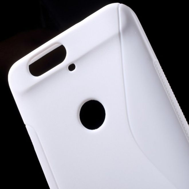 Huawei Nexus 6P Elastisches Plastik Case S-Shape - weiss
