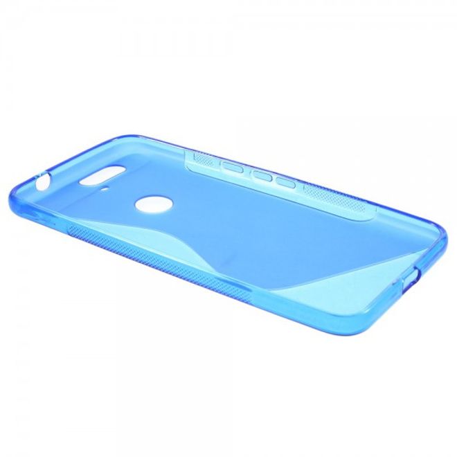 Huawei Nexus 6P Elastisches Plastik Case S-Shape - blau