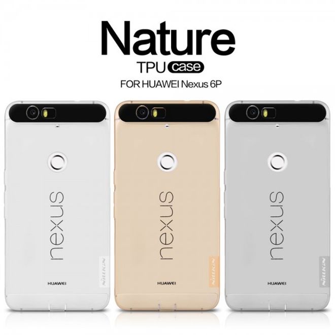 Huawei Nexus 6P Hochwertige, natürliche Plastik Cover Hülle (0.6mm dick) von Nillkin - braun