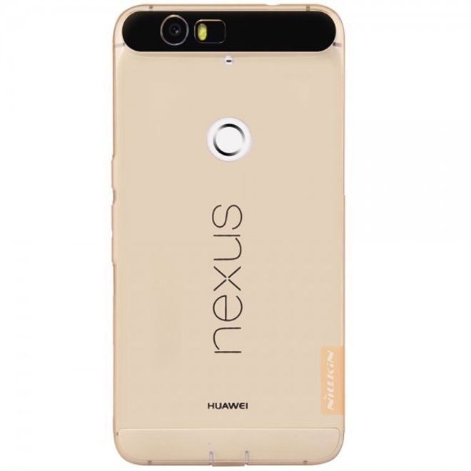 Huawei Nexus 6P Hochwertige, natürliche Plastik Cover Hülle (0.6mm dick) von Nillkin - braun