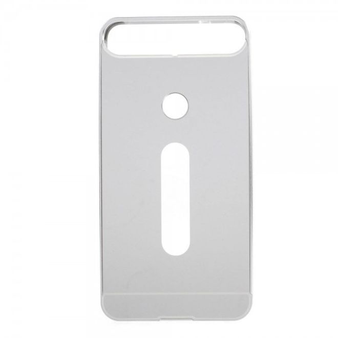 Huawei Nexus 6P Metall Bumper und Hart Plastik Cover Hülle - silber