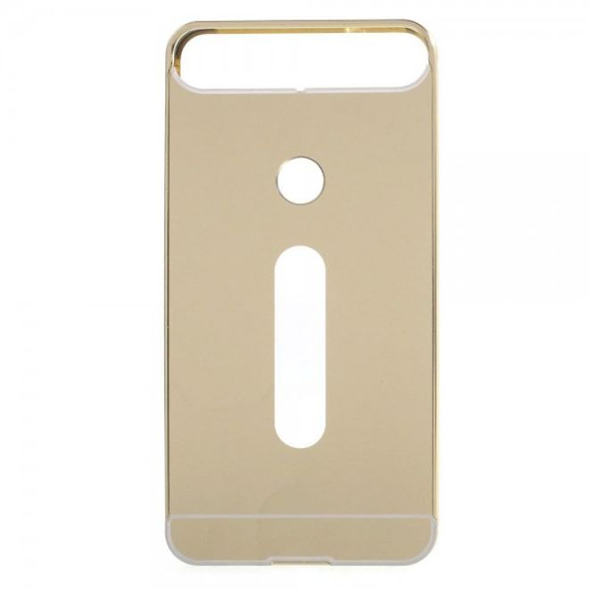 Huawei Nexus 6P Metall Bumper und Hart Plastik Cover Hülle - gold