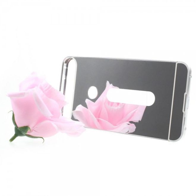 Huawei Nexus 6P Metall Bumper und Hart Plastik Cover Hülle - silber