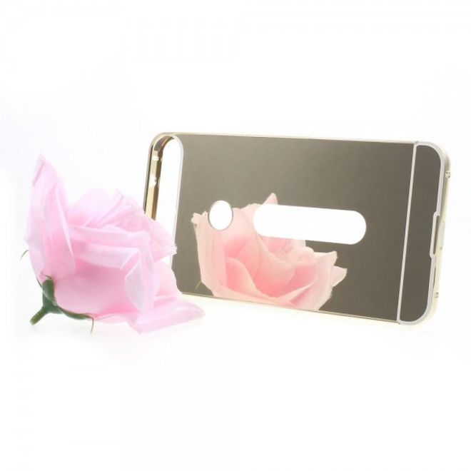 Huawei Nexus 6P Metall Bumper und Hart Plastik Cover Hülle - gold