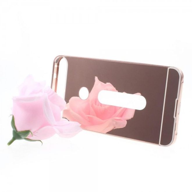 Huawei Nexus 6P Metall Bumper und Hart Plastik Cover Hülle - rosagold