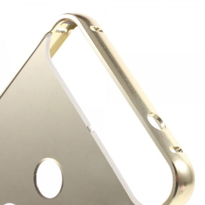 Huawei Nexus 6P Metall Bumper und Hart Plastik Cover Hülle - gold